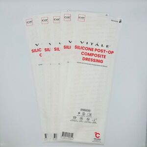 Vitale Silicone Post Op Composite Dressing 4"x14" Lot Of 5 Exp 07/2027
